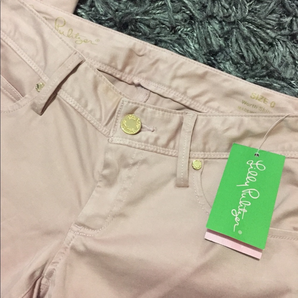 ✨HP💫 NWT Lilly Pulitzer Mauve Worth Skinny Pants - Picture 4 of 5
